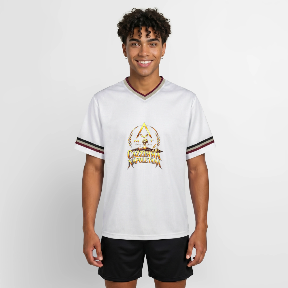 MAT- Football Style Shirt - offwhite/burgundy