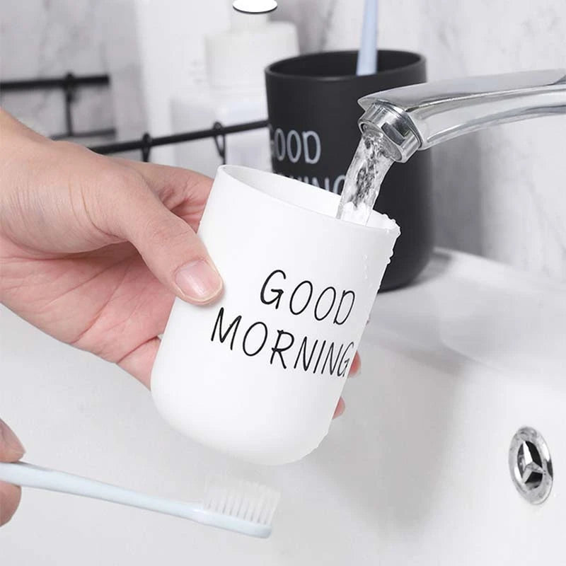 Portable Couple Toothbrush & Mouthwash Cups