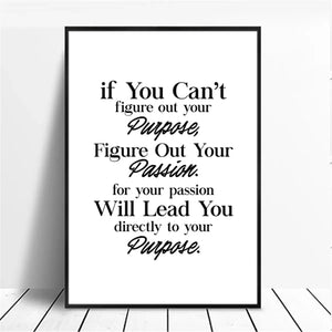 Positive Energy Phrases Motivational Canvas Poster