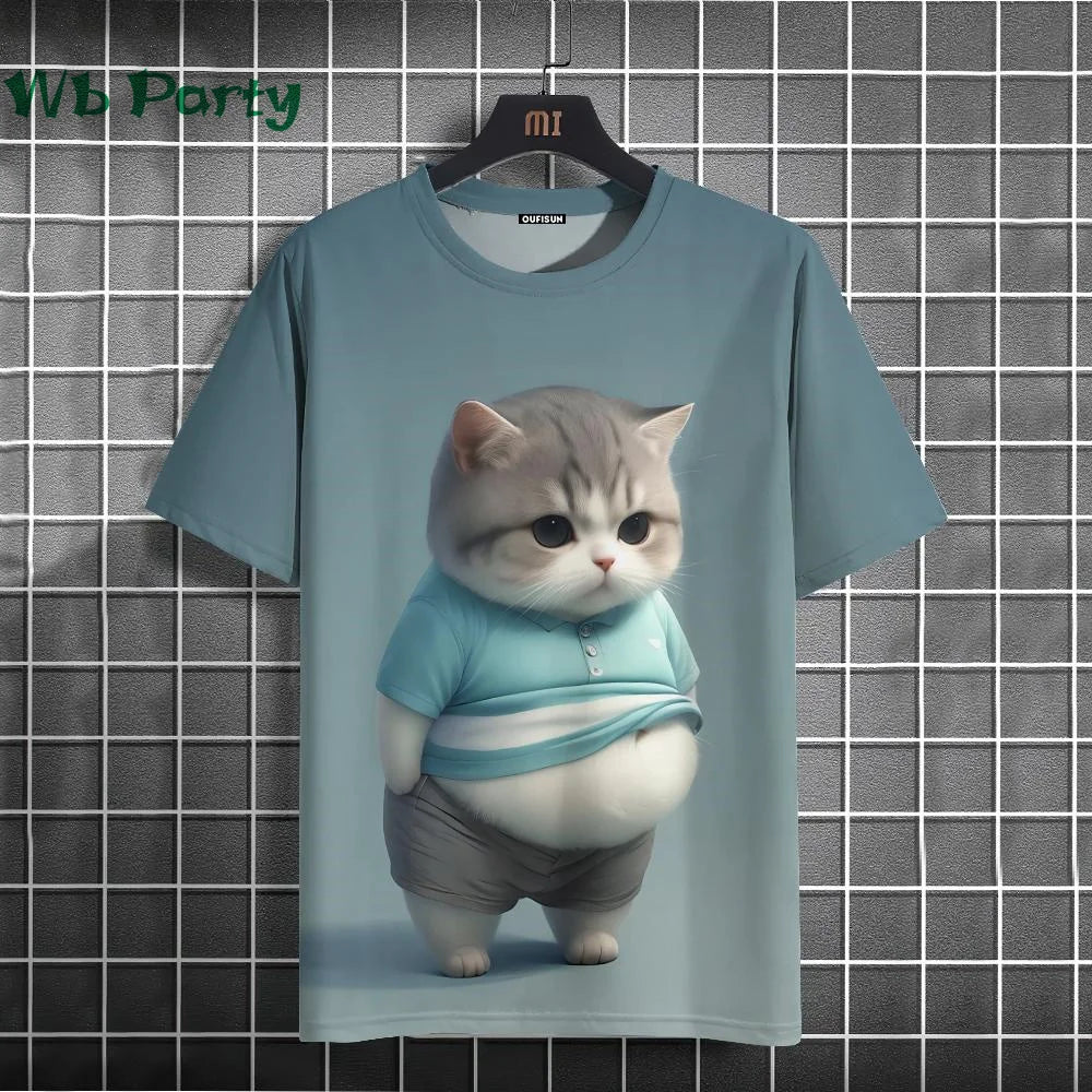 Cat Print T-shirts 