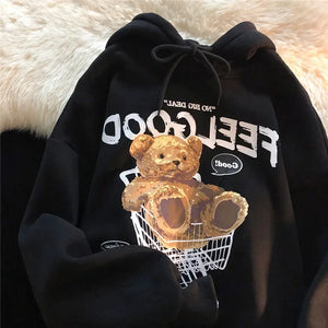 Brown Bear Casual Oversize Hoodie