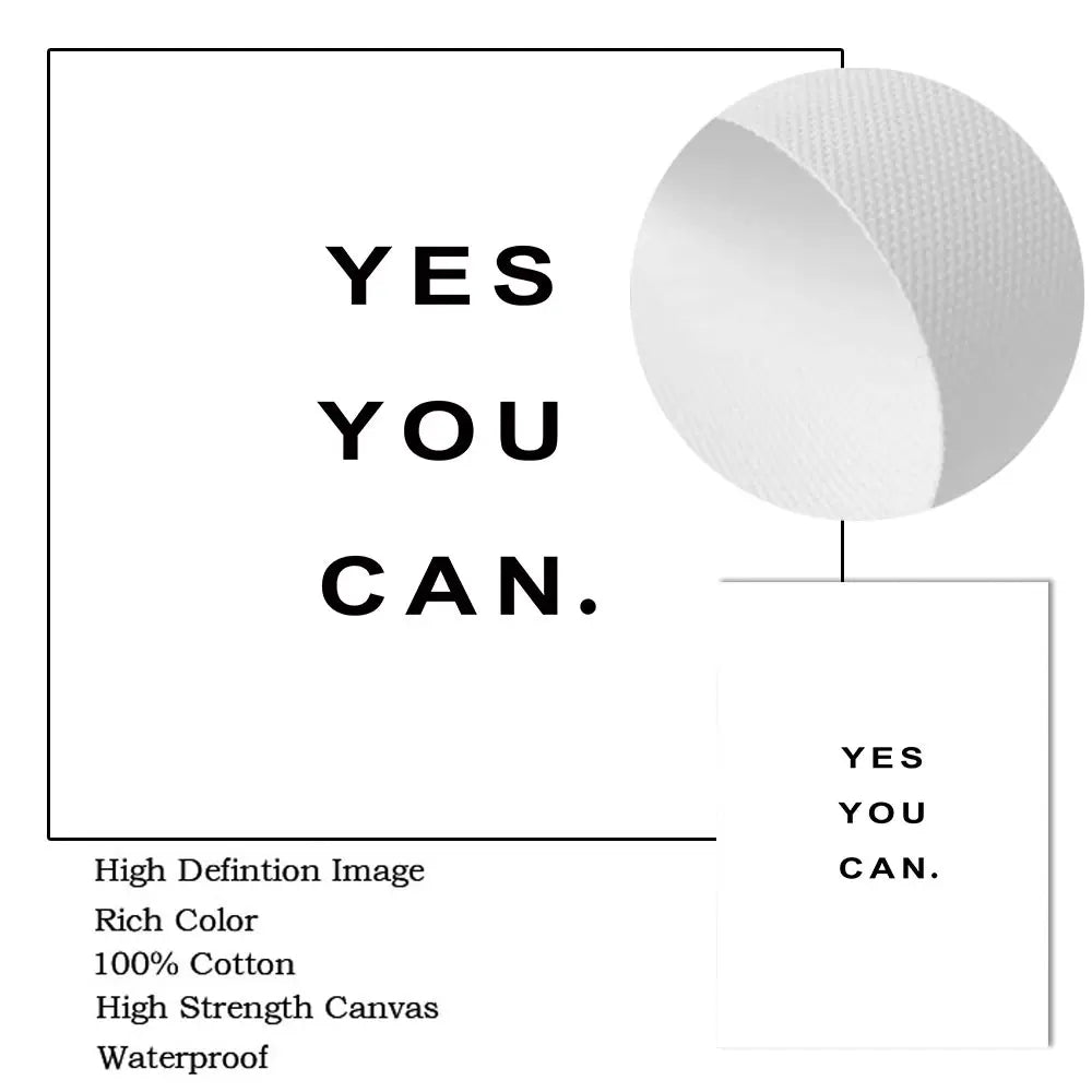 Yes You Can Motivational Poster