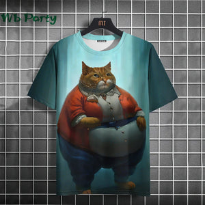 Cat Print T-shirts 