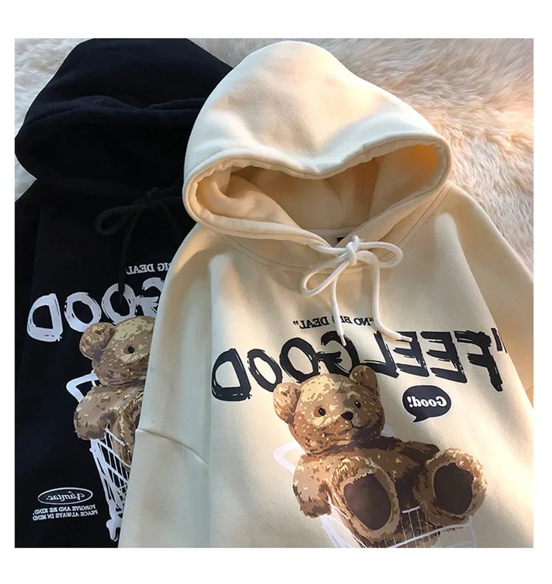 Brown Bear Casual Oversize Hoodie