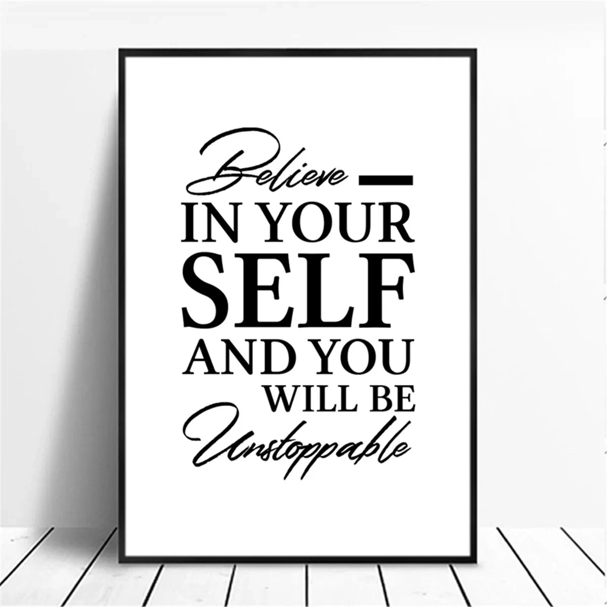 Positive Energy Phrases Motivational Canvas Poster