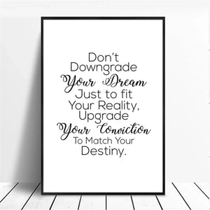 Positive Energy Phrases Motivational Canvas Poster