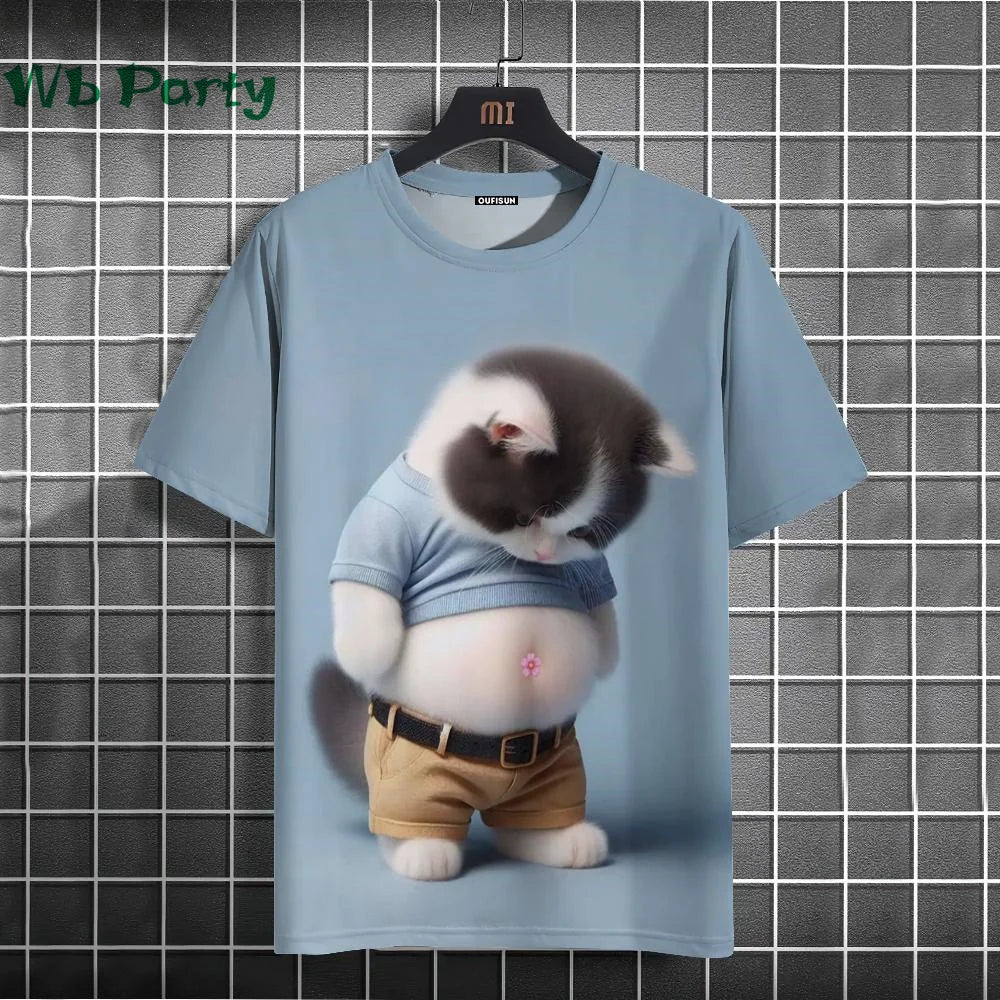 Cat Print T-shirts 