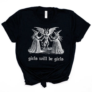 Girls Will Be Girls Vintage Halloween T-Shirt