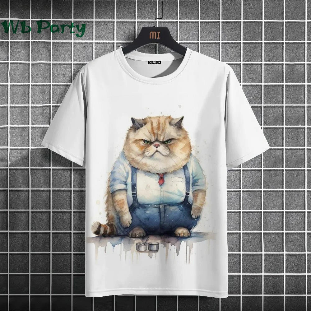 Cat Print T-shirts 