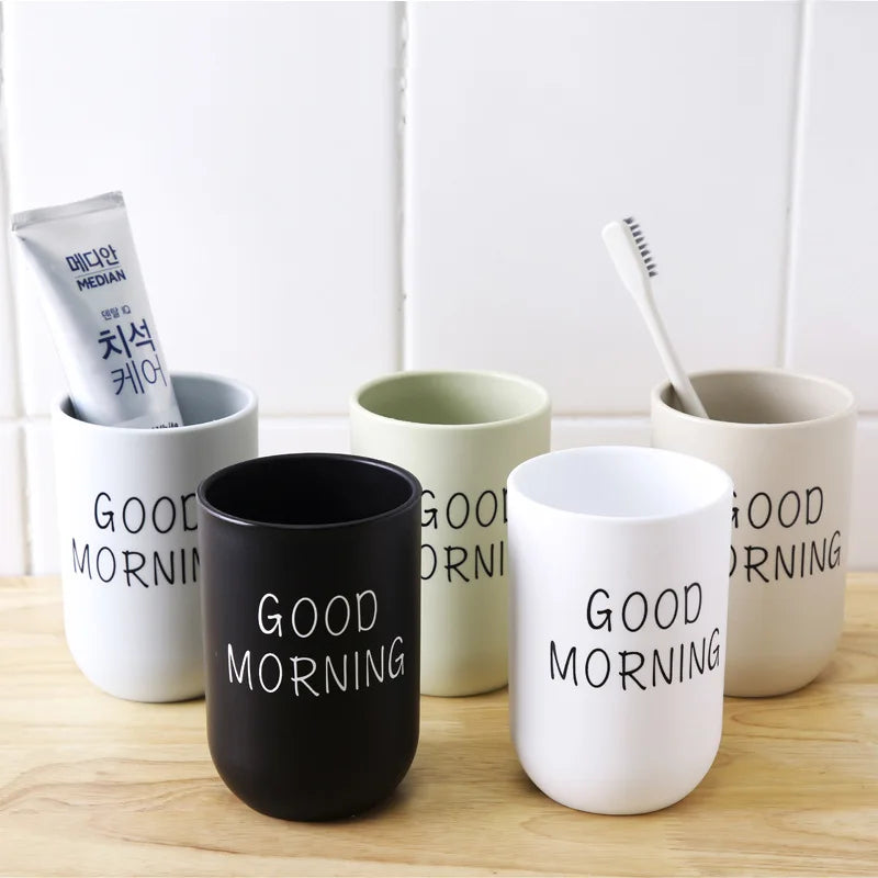 Portable Couple Toothbrush & Mouthwash Cups