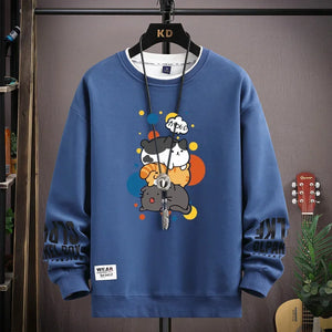 Spring  Japan Cartoon Cats Sweatshirt