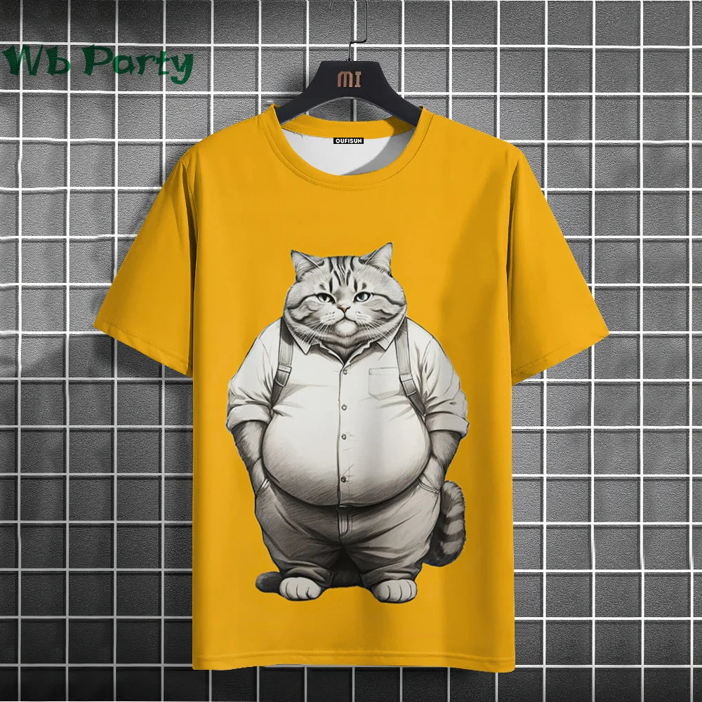 Cat Print T-shirts 