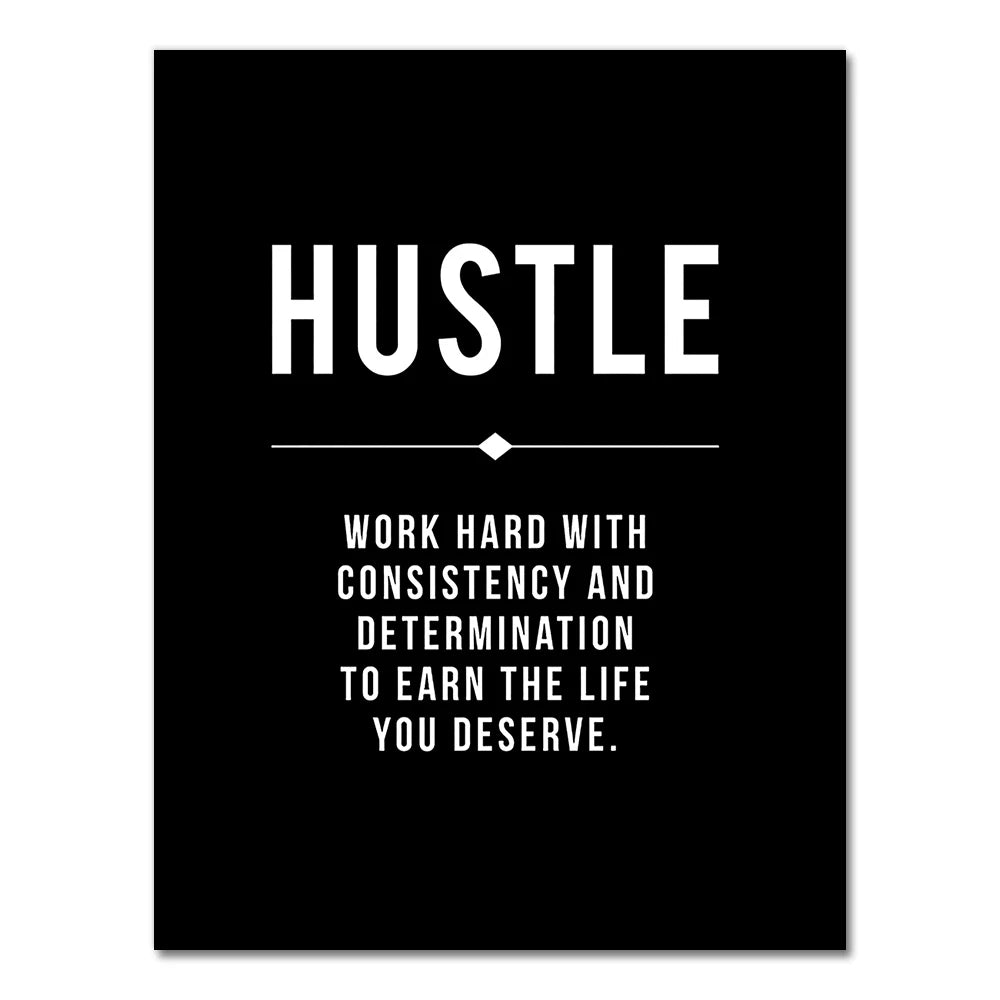 Grind Hustle Success Motivational Poster