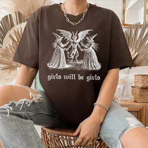 Girls Will Be Girls Vintage Halloween T-Shirt