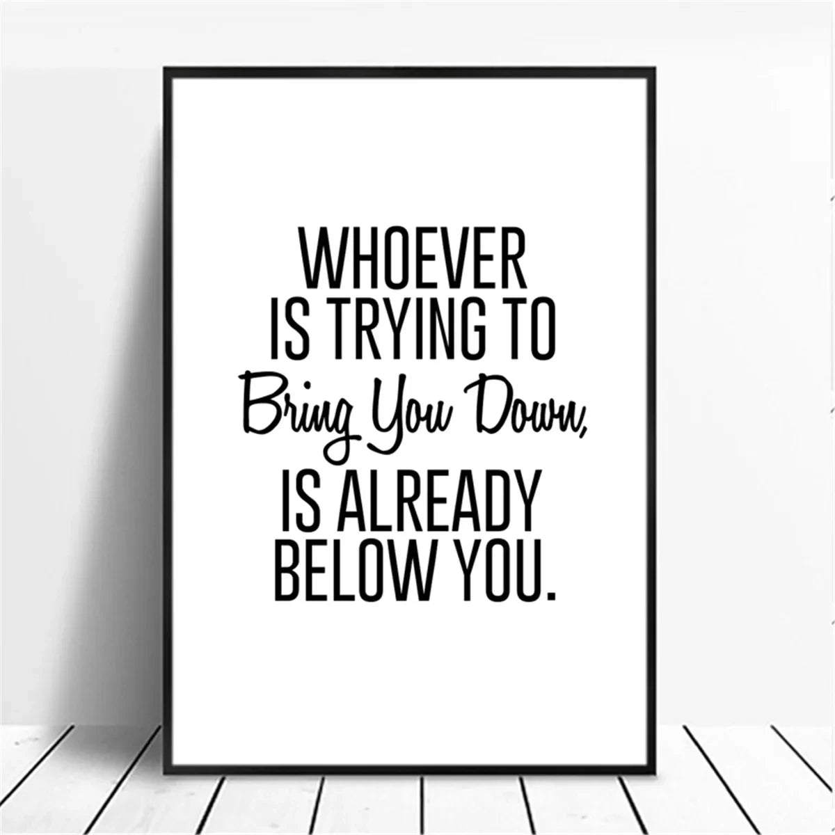 Positive Energy Phrases Motivational Canvas Poster