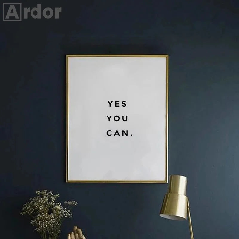 Yes You Can Motivational Poster