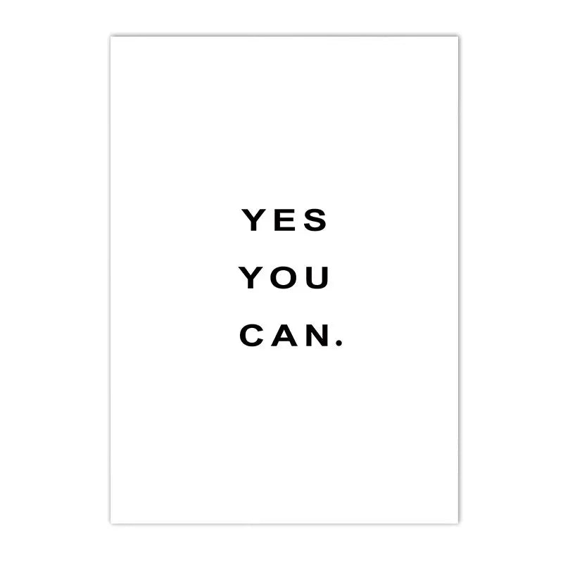 Yes You Can Motivational Poster