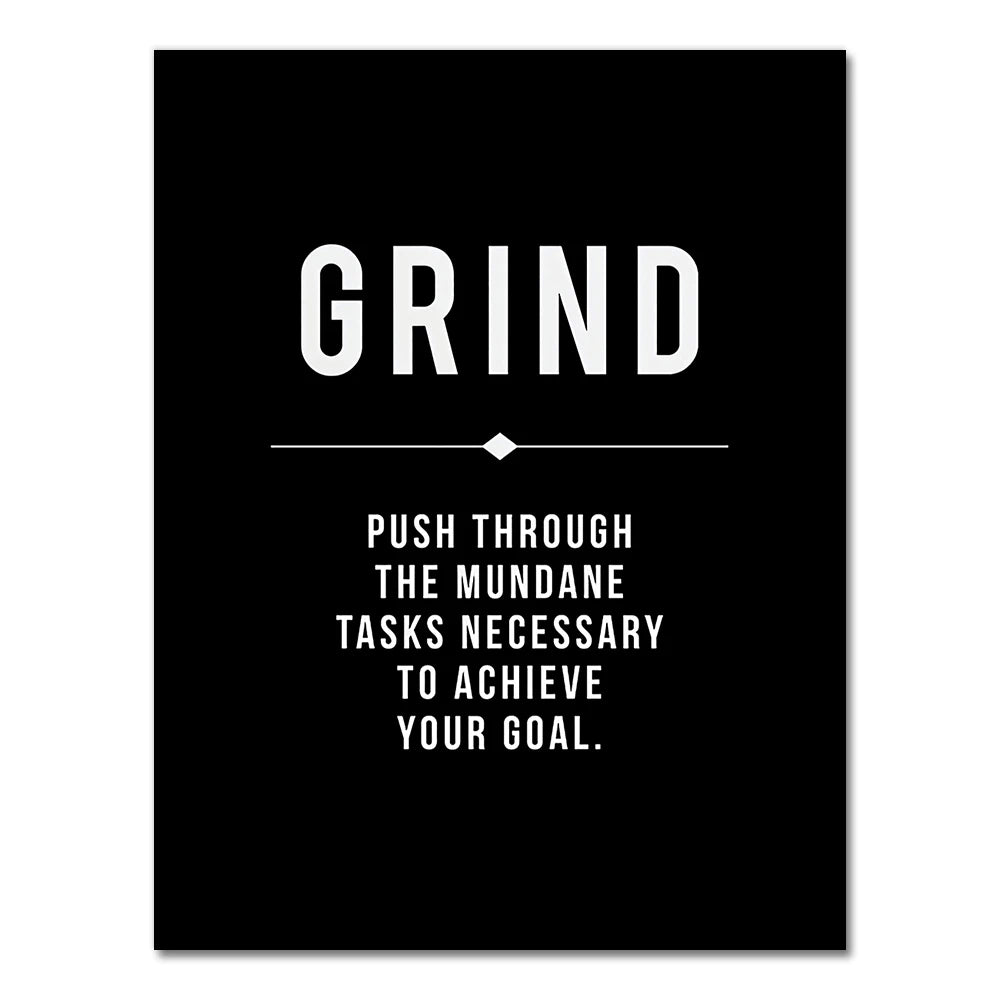 Grind Hustle Success Motivational Poster