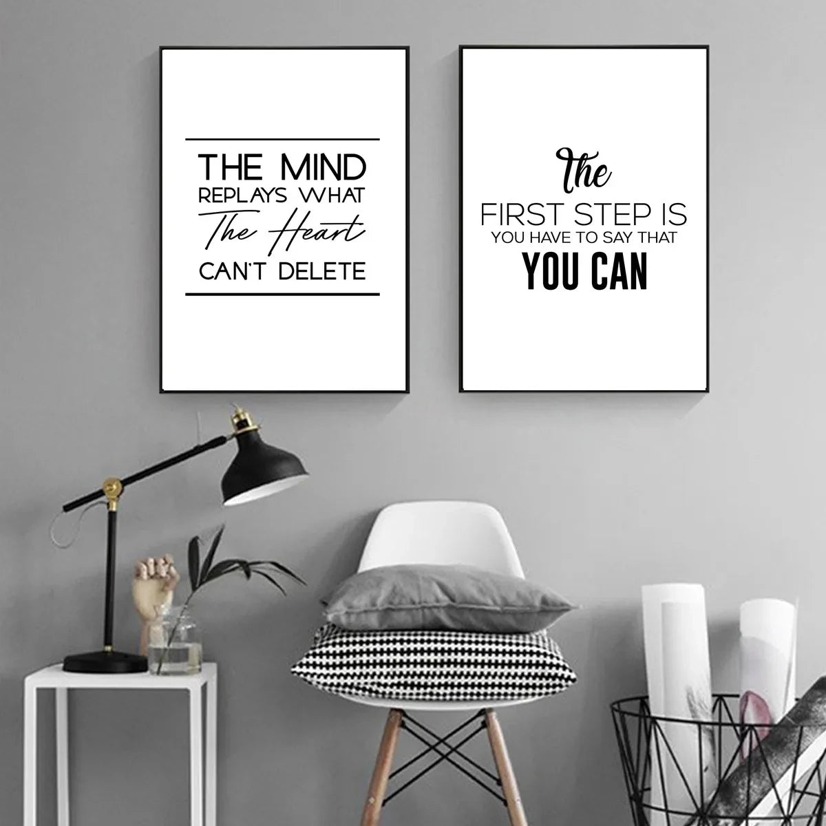 Positive Energy Phrases Motivational Canvas Poster