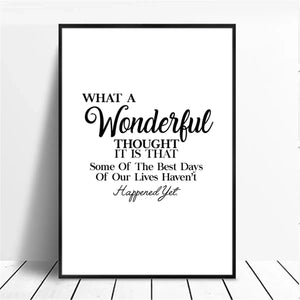 Positive Energy Phrases Motivational Canvas Poster