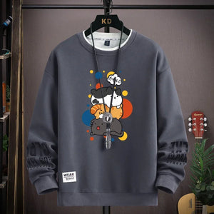 Spring  Japan Cartoon Cats Sweatshirt