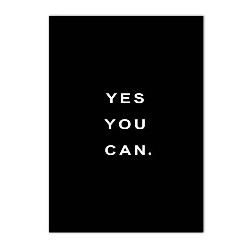 Yes You Can Motivational Poster