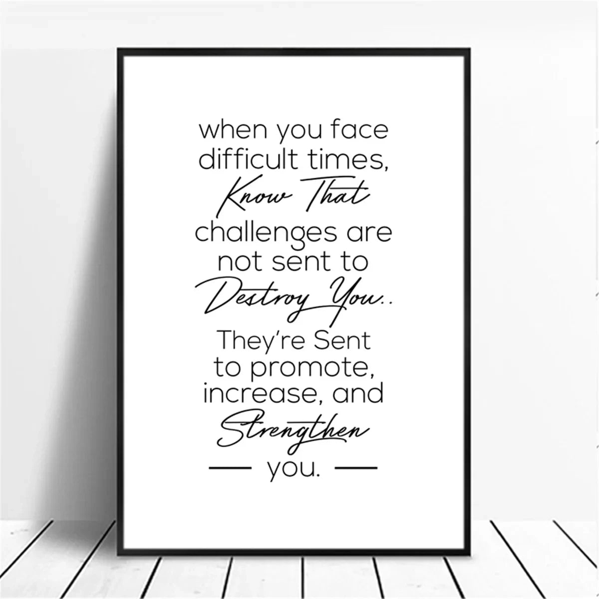 Positive Energy Phrases Motivational Canvas Poster