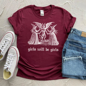 Girls Will Be Girls Vintage Halloween T-Shirt